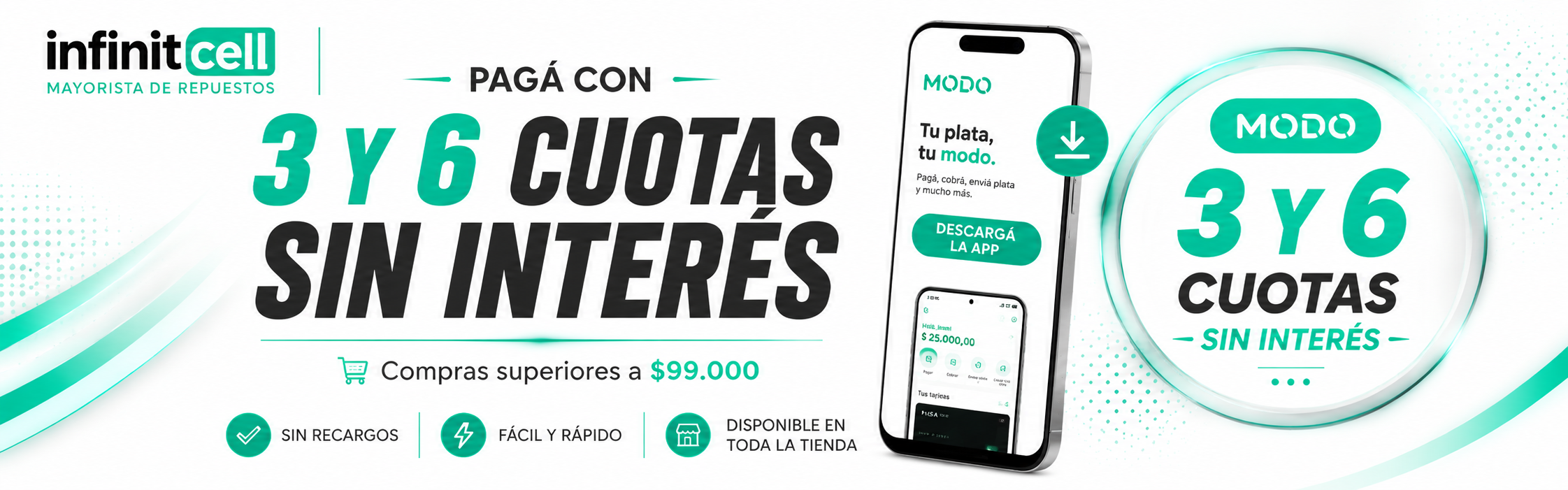 Pagá con MODO en cuotas sin interés
